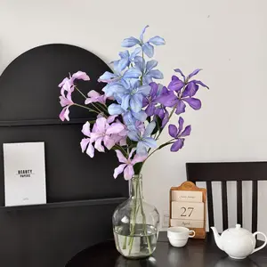 Oil painting style flame orchid artificial flower home living room decoration wedding hall garden setting shop window decoration
