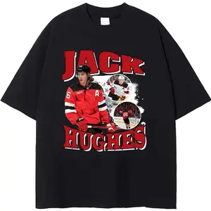 Jack Hughes New Jersey Devils T-Shirt, Vintage Bootleg Hockey Fan Tee, Retro jack hughes shirt Player Merch Gift