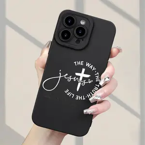Phone Case - A New Phone Case Featuring The Christian Cross with The Phrase "The Way-The Truth-The Life" Is Selling Well. This Classic And Creative TPU Case Is Designed to Be Shockproof And Protective for Various for iphone Including 7, 8, for Samsung S25