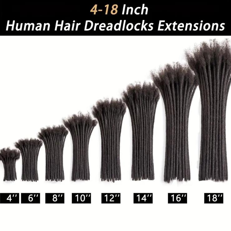 Colored Human Hair Dreadlock Extensions | 0.6cm Width Fully Handmade Locs for Men & Women | Can Be Dyed, Bleached & Curled | Perfect for Halloween, Christmas & Daily Looks