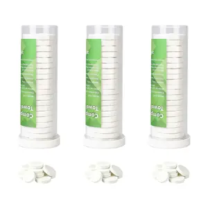CRILEAL Towel Refills for Hot Face Towel Heater Machine, 60 Pcs Disposable Compressed Face Towels for Smart Towel Warmer, 3 Buckets, 20 Pcs Per Bucket