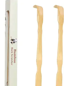 2 Pack Wooden Bamboo Back Scratcher, 17 Inch Long Handle Back Scratchers for Adults Men Women, with Beautiful Gift Packaging