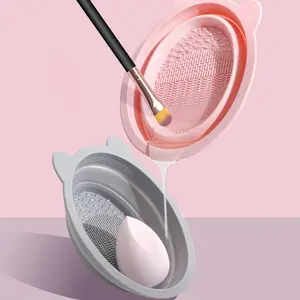 1pc Makeup Brush Cleaner, Professional Cosmetic Cleaning Tool, Portable Silicone & Foldable, Deep Cleansing for Foundation, Eyeshadow, Blush Brushes | Portable Makeup Sponge & Cleaner, Multi-Purpose Daily Use & Travel Accessory