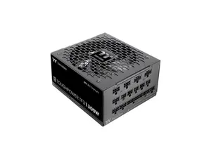 Thermaltake Toughpower TF3 1300W; 2X Native PCIe 5.1 12V-2x6; Dual-Color H++ Connectors; Etched Flat Cables; Multi/Single Rail OCM Toggle; 100% Japanese Capacitors; 80+ Titanium; PS-TPD-1300FNFATU-1