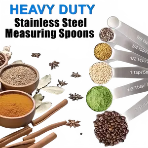 Stainless Steel Measuring Spoons Set,Coffee Scoop Spoon,Kitchen Gadgets For Cooking & Baking,Set Of 6