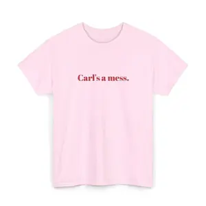 Carls a Mess Embroidered Shirt, Funny Summer House Fan Gift, Reality TV Inspired T-Shirt, Embroidered Red Script Tee, 100% Cotton