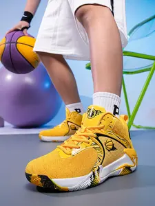 Men's High-Top Basketball Shoes, Outdoor Hiking Sports Sneakers, Anti-Slip Wear-Resistant, Breathable Mesh, Summer Street Fashion, Athletic Breathable Shoes