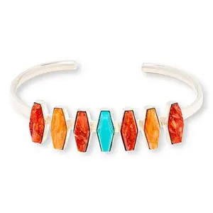 Mine Finds by Jay King Turquoise and Spiny Oyster Shell Cuff Bracelet