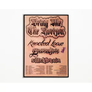 Bring Me the Horizon poster, Bring Me the Horizon tour print, Music wall hangings, BMTH art, Rock gift POSTER