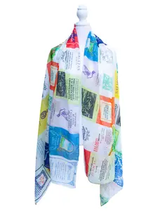 Pañuelo de Oración con Escrituras de Gozo - Regalos Cristianos - Estampado Colorido de Versículos Bíblicos - Chal de Oración Cristiano "La Alegría"