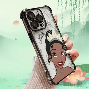 Tiana Princess Cartoon Phone Case For iPhone 17 Air 16 15 14 13 12 11 Pro Max Plus Transparent Soft Shockproof Drop Protective Back Cover