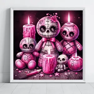 Doll Pattern Diamond Painting Kit, Adult Art Craft Set, Frameless DIY 5D Diamond Art, Full Drill Round Diamonds Home Decor