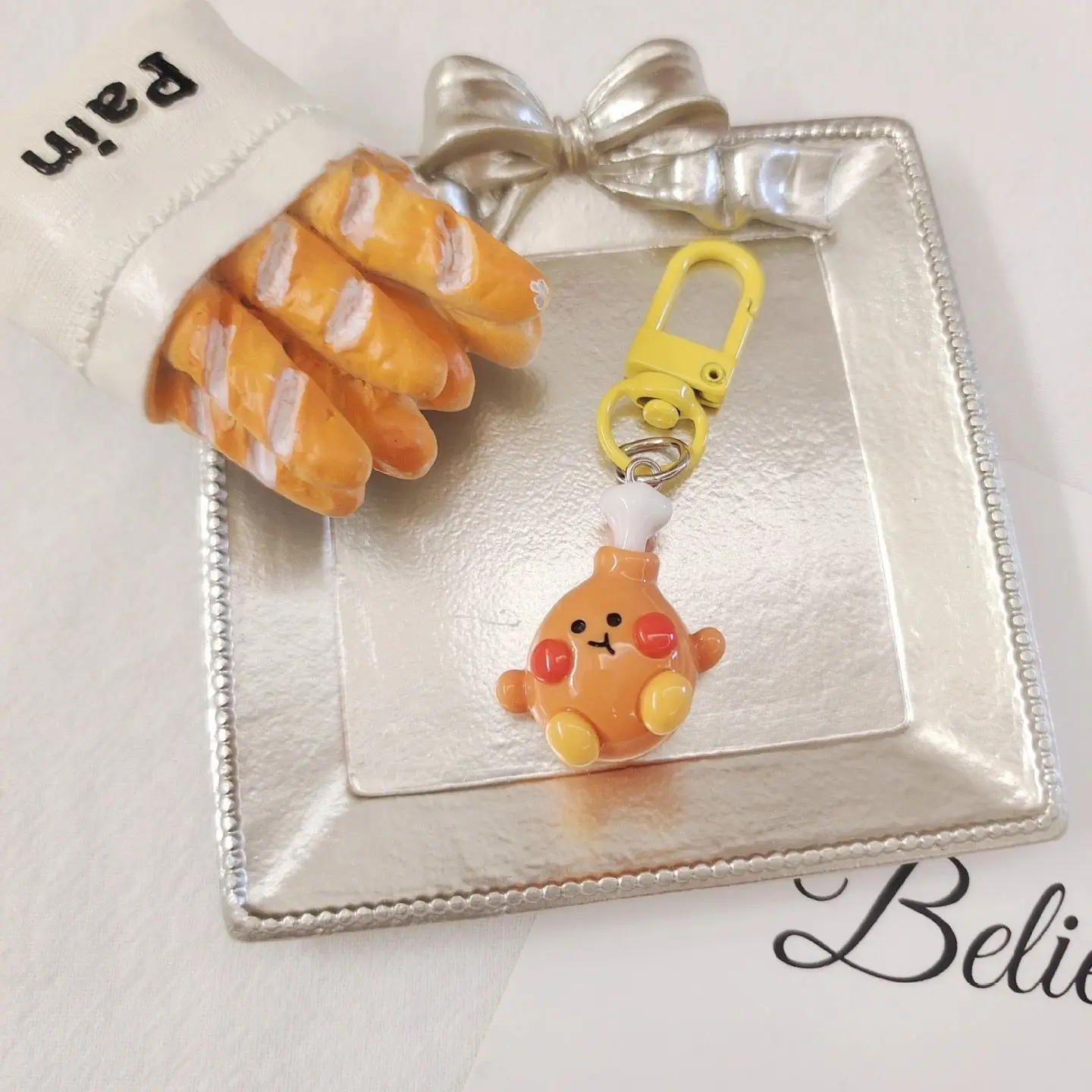 Chicken leg key chain