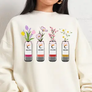Celcius Flowers Shirt - Sweatshirt - Hoodie, Ladies Summer Outfits, Shirt For Women, Gift For Mom, Gift For Girlfriend, Full Colors, Full Sizes