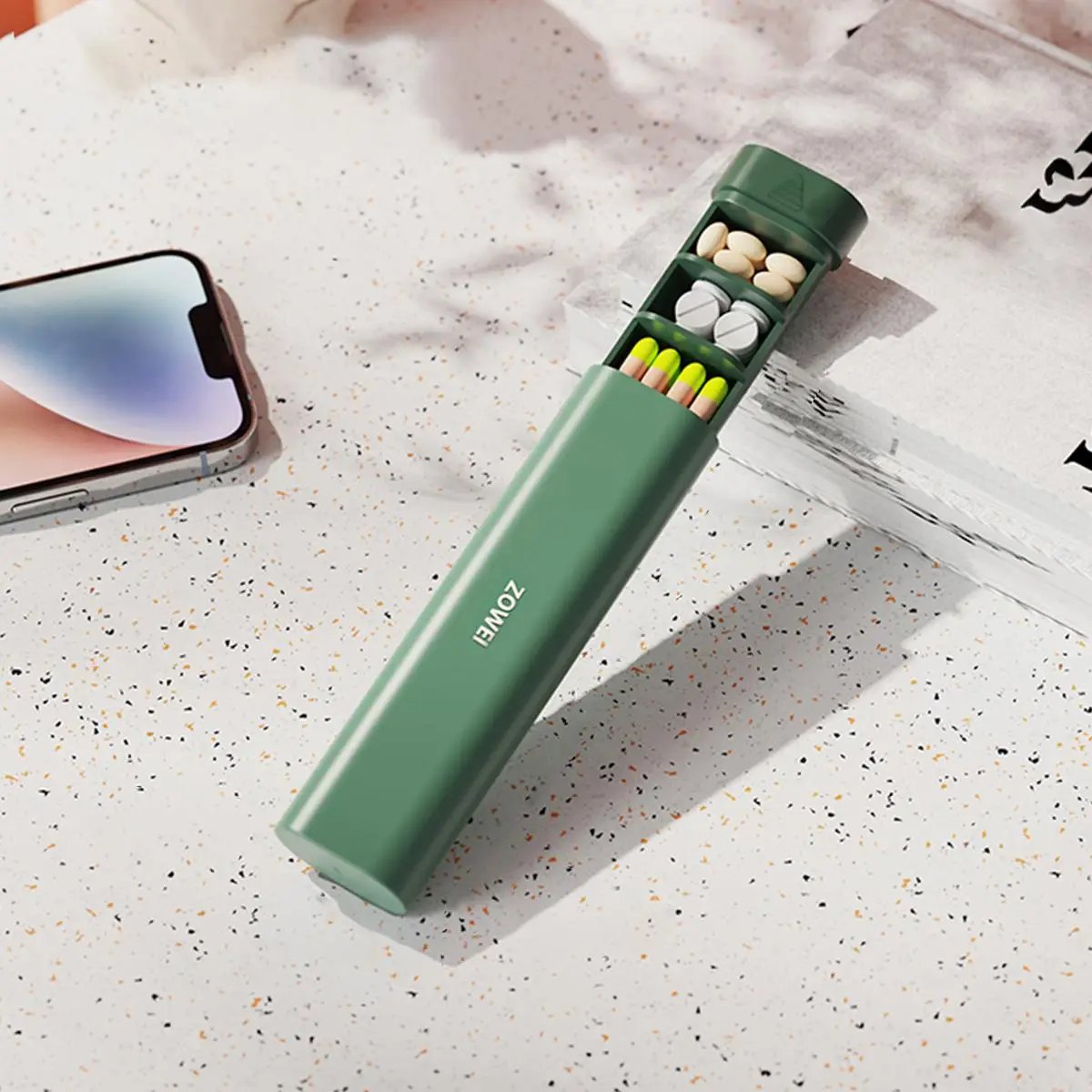 Weekly Pill Organizer, 1 Count Portable Mini 7-day Medicine Storage Box, Multi-grid Medicine Organizer for Travel & Daily Use, Summer Gift, Storage Or