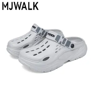 Slip-on athletic slides for home/outdoor use — non-slip, waterproof, oil-resistant, easy to clean, arch support design, new walking model, in stock