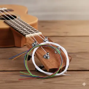 Nylon Ukulele String Set with Nano Anti-Mold Coating, Anti-Rust, Instant Tuning, Anti-Breakage, Durable for Dorm, Camping, and Performance Use