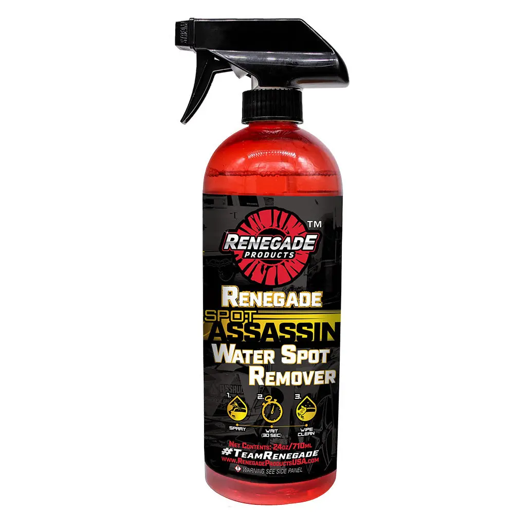 Renegade Products Spot Assassin Water Spot Remover – Safe, Fast-Acting Cleaner for Paint, Glass, Wheels & Metal Surfaces Renegade Products Spot Assassin Water Spot Remover – Safe, Fast-Acting Cleaner for Paint, Glass, Wheels & Metal Surfaces