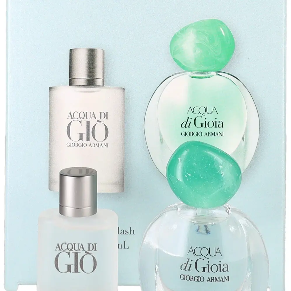 Acqua Di Gio 2Pc Mini Set for Men and Women Couples Fragrance Bundle Edp Duo Set