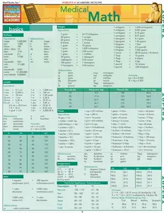 Medical Math QuickStudy Laminated Reference Guide (QuickStudy Academic) 1st Edition