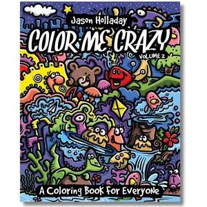 Color Me Crazy: A Coloring Book for Everyone,Cartoon Pattern Coloring Book