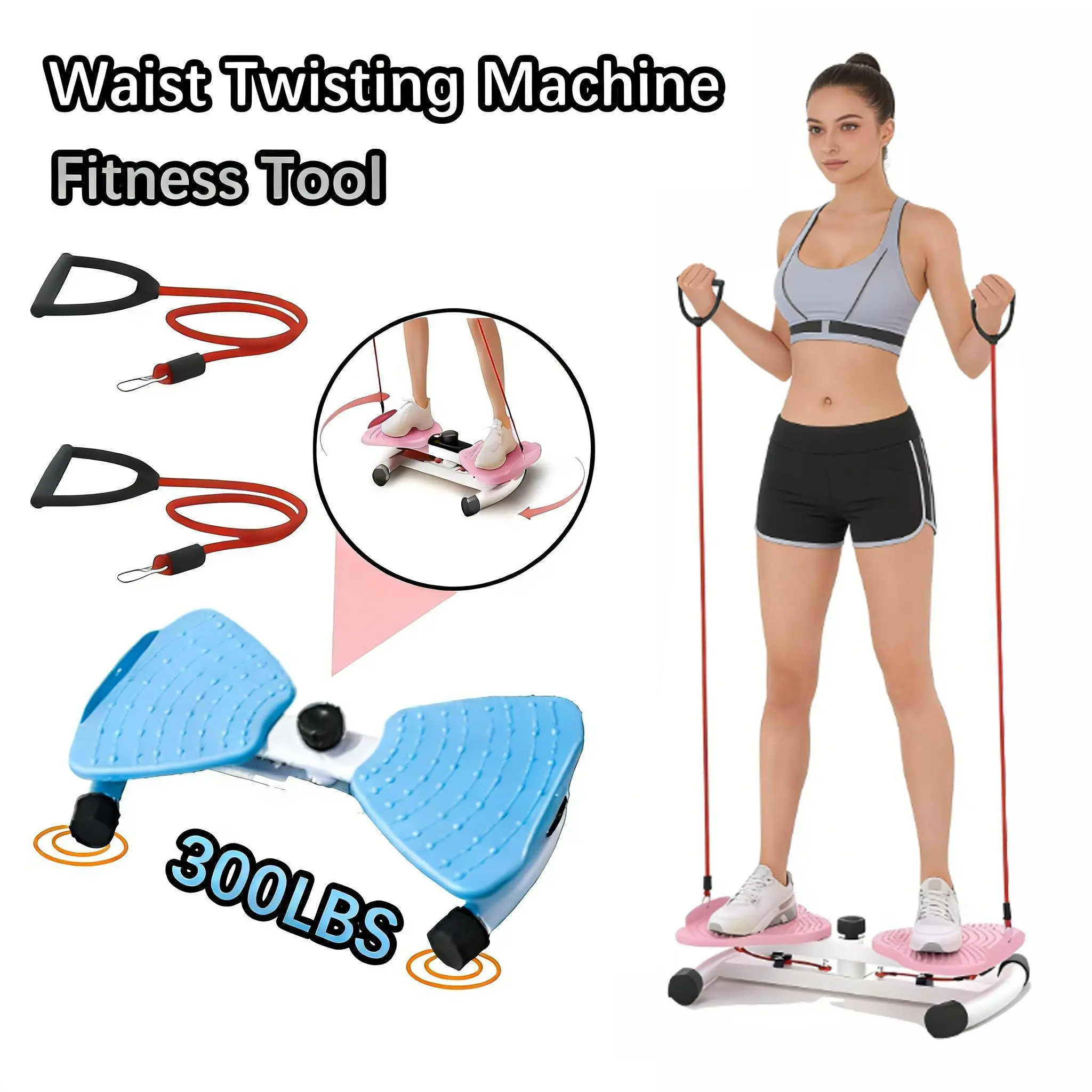 Anti Slip Noiseless Waist Twister 30olbs Max Load TwistBoard Waist Sculptor Home Gym Essential Core Workout Equipment For Men Women