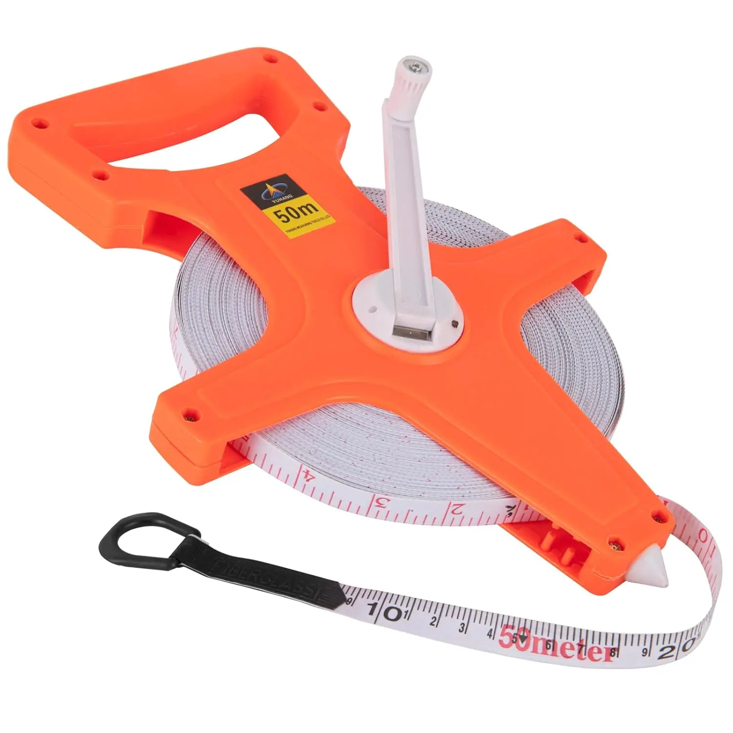 Open Reel Tape Measure 165 , Fiberglass Tape Measure, Yard Measuring Tape Fit for  Field, Outdoor, Engineer,Track, Durable Dual-Sided Measuring Reel with  and Meters (1/2')