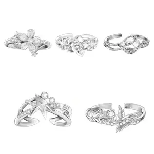 Lads High-End Custom 999 Fine Silver Beloved Journey Wedding Ring