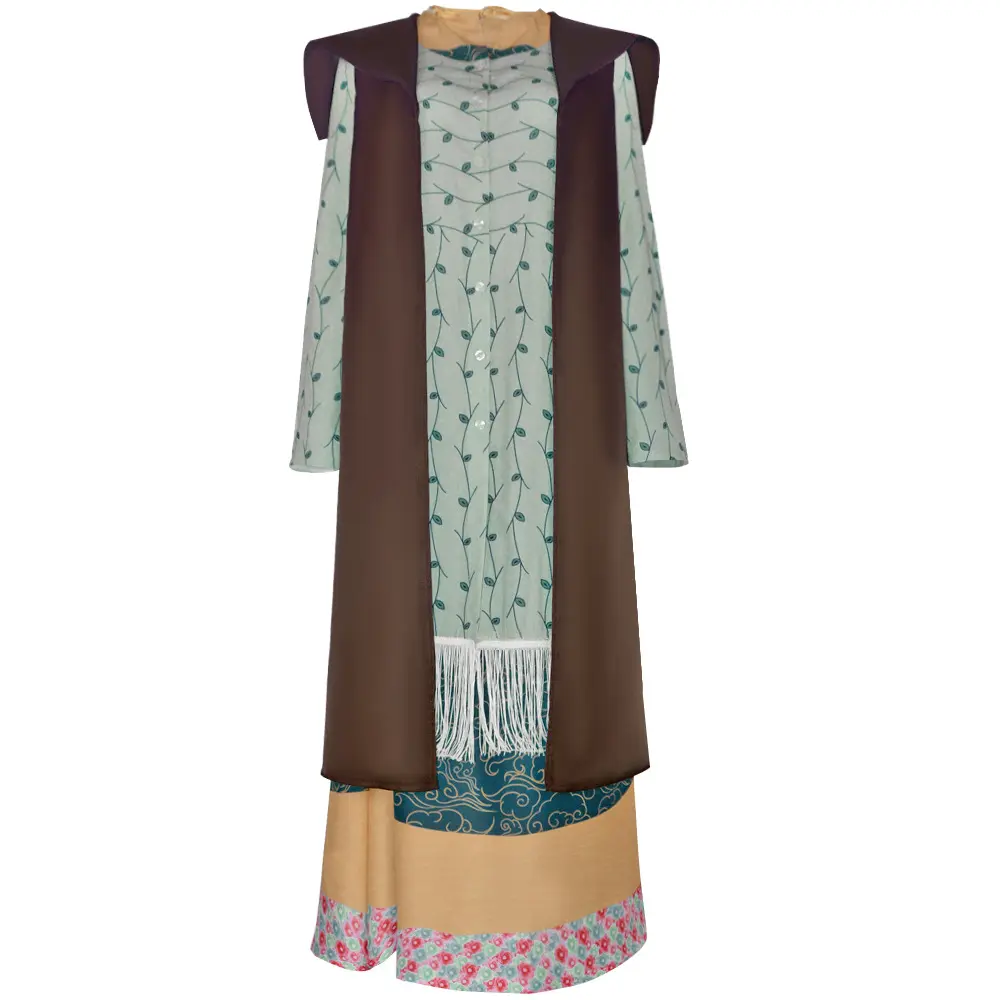 Sybil Trelawney Divination Professor Cosplay Costume Set Long Cardigan Shawl Skirt for Comic Con