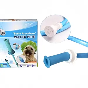 Slip On Bathtub Faucet Sprayer Attachment Ultra Flexible Dog Shower Hose Adapter Portable Pet Bathing Sprayer 5 Foot Hose Tub Spout Connect No Installation Needed For Quick Easy Pet Washing No-Install Set