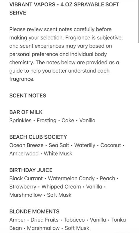 Vibrant Vapours 4oz | Sprayable Soft Serve | Hydrating Body Cream