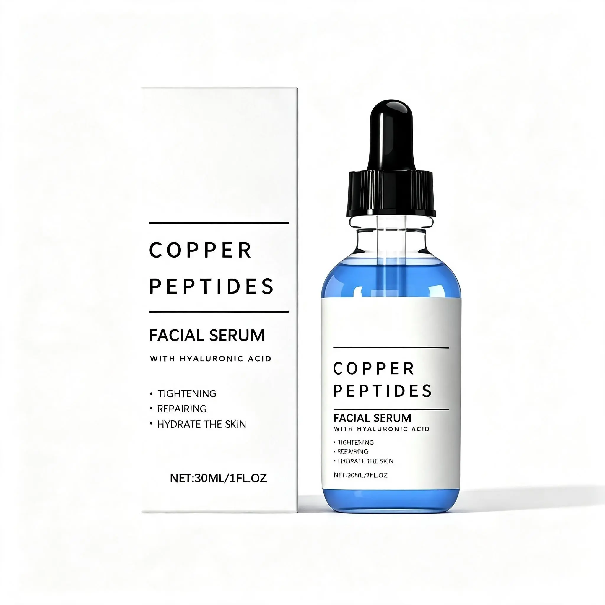 2026 Copper Peptides Serum, GHK-Cu PeptidesSerum for Face - Tightening, SoothingCollagen Boosting, Hydrate, Skin Repair -with Hyaluronic Acid - Fragrance-Free -Firming Anti Wrinkle, Anti Aging Serum
