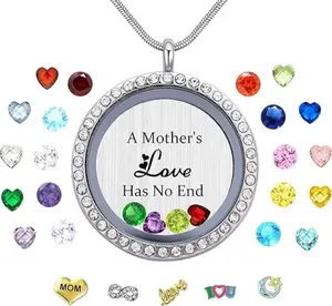 Veeshy Best Mom Mother Gift, Floating Charms Locket for Women