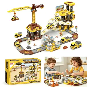 97-Piece Track Set Parking Toy Kit, Kids Garage Playset, Preschool Car Game Vehicle Toys, Cars Kids, Birthday Gift for Boys Girls Aged 3+