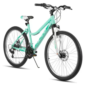 Hiland 26 Inch Womens Mountain Bike, with Step-Through Frame, 21 Speeds, Suspension Fork MTB, Bicycle for Women Men Adult