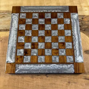 Silver Cloud Walnut Chess Board (INCLUDES PIECES)