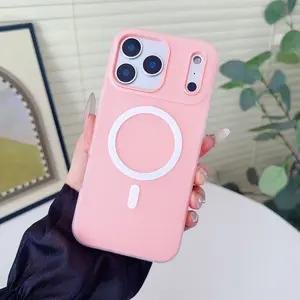 MagSafe Compatible iPhone Case, Translucent Matte Silicone Shockproof Phone Cover with Magnetic, Anti-Fingerprint, Full Camera Protection for iPhone 11 12 13 14 15 16 17 Pro Max Plus Air, Cute Pastel Colors for Women Men