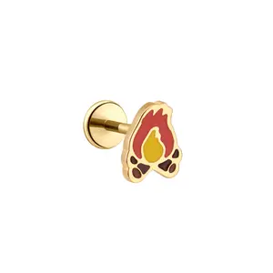 Campfire Enamel Flat Back Stud