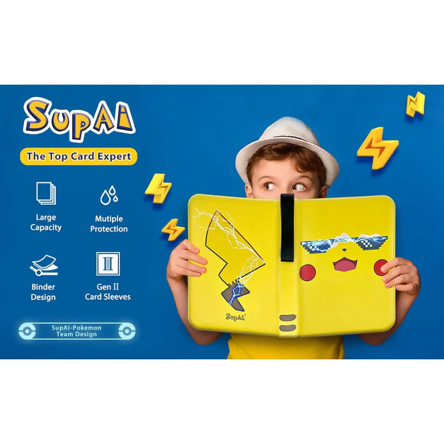 SupAI Binder for Pokemon Cards with Sleeves, Card Holder Binder for Trading Cards, Holds Up to 440 Standard Size Cards, 55 Pcs 4-Pocket Pages Card Binder Album with Zipper Carrying Case - TikTok Shop SupAI Binder for Pokemon Cards with Sleeves, Card Holder Binder for Trading Cards, Holds Up to 440 Standard Size Cards, 55 Pcs 4-Pocket Pages Card Binder Album with Zipper Carrying Case - TikTok Shop