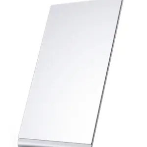 Modern Makeup Mirror, 12" Length Aluminum Desk Mirror, Vanity Mirror for Counter, Bedroom, Bathroom, Dorm