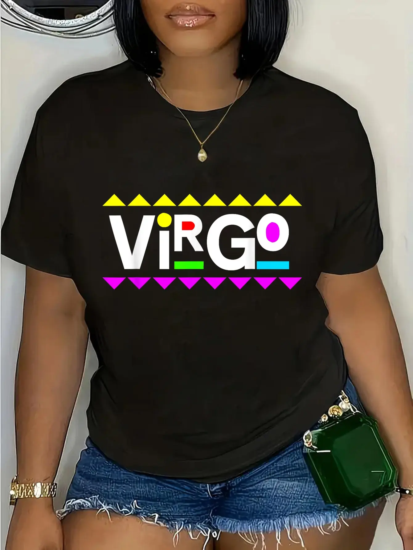 Virgo Zodiac Graphic T-Shirt in 100% Cotton, Unisex 90s Style Short Sleeve Casual Streetwear, Star Sign Gift, Shortsleeve, Everyday, Top, Tshirt, Women, Vintage, Playful Humor, Round Neck, Short Sleeves, Unisex Fit, Zodiac Theme, Crew Neck