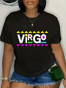 100% Cotton Unisex Virgo Zodiac Design 90s Style T-Shirt Constellation Star Sign Gifts
