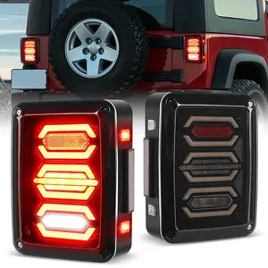 Nilight 2007-2018 Jeep Wrangler JK JKU Red White Tail Lights