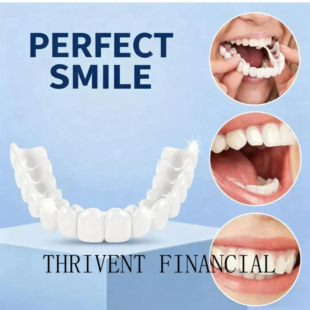 Instant Smile Snap-On Venee, 3 Pai of Temporary Upper Teeth for Whitening, Reusable, Moldable & Comfortable Fit for Men and WomenTHRIVENT FINANCIAL