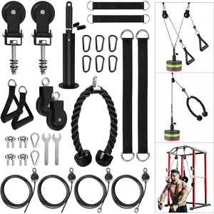 LAT Pulldown Pulley System for  Gym  Machine Pulley Attachment Set Power Cage Weight Lifting Workout Kit