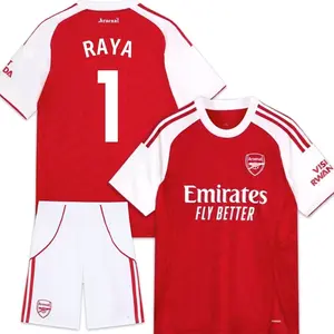 David Raya 1 21 25/26 Arsenal Home Full Set Soccer Kit, Premium Fabric Match Style Set P