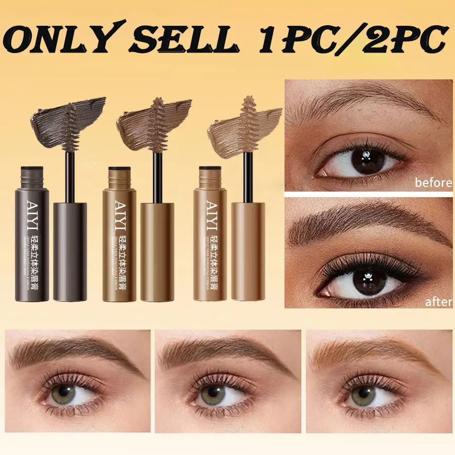 Fine Tip Eyebrow Balm, Natural 3D Effect, Long-Lasting, Waterproof, Sweatproof, Easy to Apply, Perfect for Beginners, Non-Toxic, Cosmetic