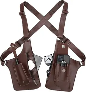 All-match Men Underarm Concealed Bag, Safe Anti-theft Invisible Shoulder Pack with Freely Adjustable Strap, Lightweight Water Resistant PU Leather Crossbody Bag, Multifunctional Pouch for Journey, Mountaineering, Garden Decoration Care and  Daily Life