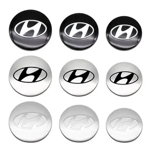 4PCS 56/60/65mm Car Wheel Hub Center Cap Emblem Stickers For Hyundai i10 i30 i20 i40 IX35 Sonata Santa Fe Accent Tucson Elantra Creta Kona Genesis Equus Coupe Azera ioniq N Line