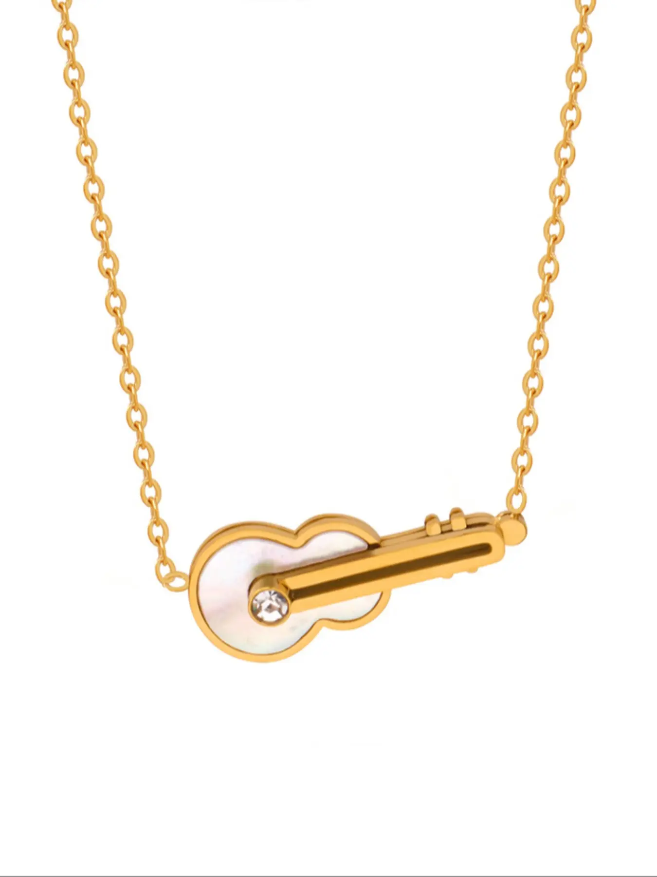 Elegant Violin Pendant Necklace, Perfect Gift for Music Lovers, Ideal for Daily Wear & Dates, Birthday Present, Valentine's Day